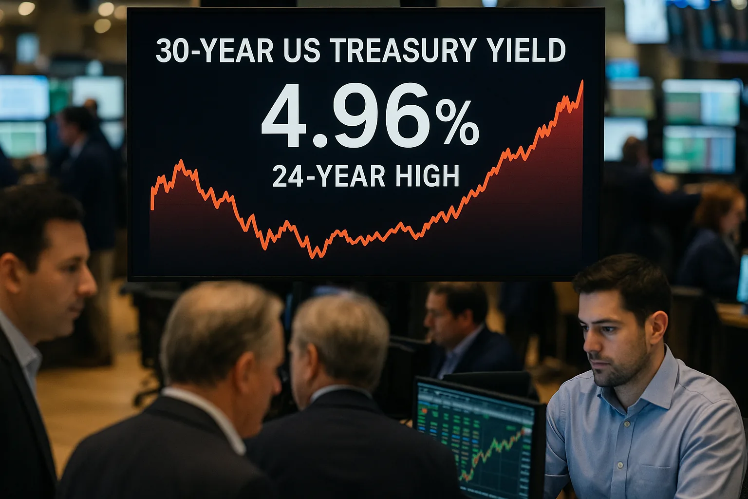 Treasury Yield at 24-Year High Pushes Bets on 5.75% Rate Above 90%
