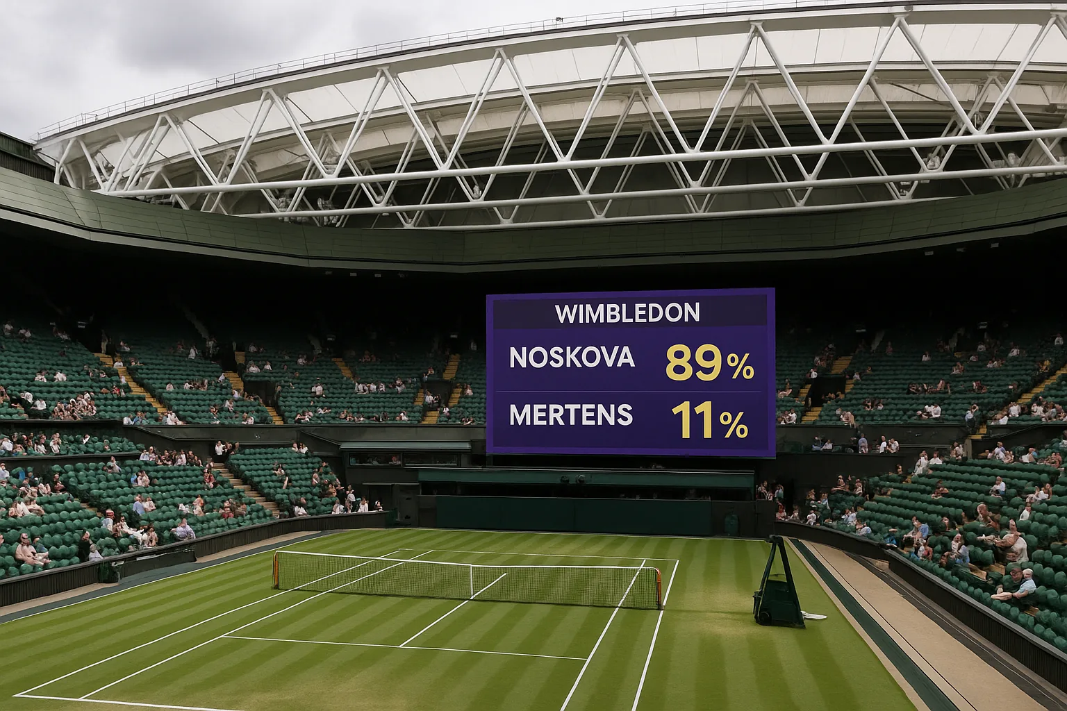 Noskova's Dominant Form Drives Wimbledon Odds to 89% Against Mertens